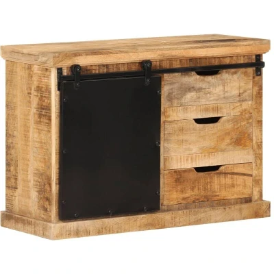 Image of vidaXL Sideboard 80x30x55 cm Solid Rough Wood Mango
