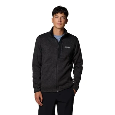 Image of Columbia Men&#039;s Sweater Weather Full Zip, Black Heather, S