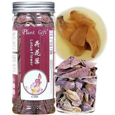 Image of Plant Gift Original Chinese Lotus Flower, 荷花茶 Dried Petals, Leaf tea tea, herbal 30g/1.05oz