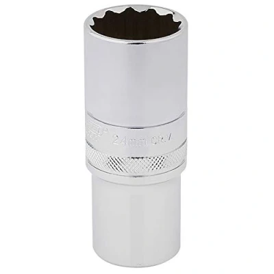 Image of Draper HI TORQ� 12 Point Deep Socket, 1/2&quot; Sq. Dr., 24mm