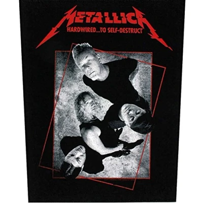 Image of Metallica Back Patch Hardwired To Self destruct Official sew on 36cm x 29cm One Size