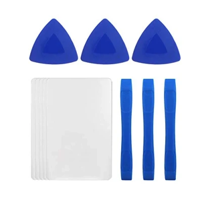 Image of 11 Pieces Screen Opening Pry Tool Kit Professional Spudger Plastic Card Thin Guitar Picks Compatible with iPhone iPad MacBook Laptop Repair