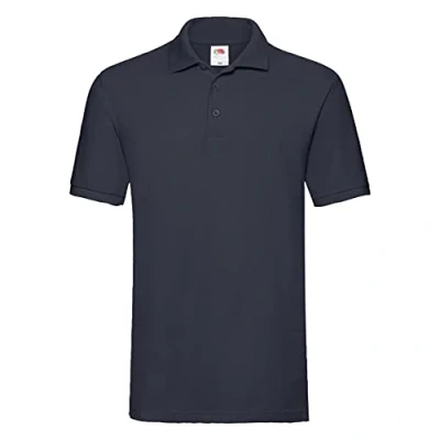 Image of Fruit of The Loom Men&#039;s Polo Shirt Blue Small