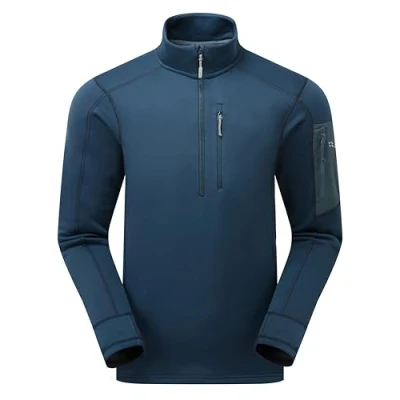 Image of Rab Men&#039;s Modulus Pull On Warm Fleece Jacket for Trekking &amp; Climbing Tempest Blue Medium