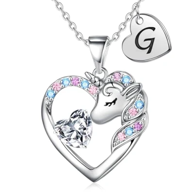 Image of TINGN Unicorn Gifts for Girls Necklace Birthday Graduation Necklaces Jewelry