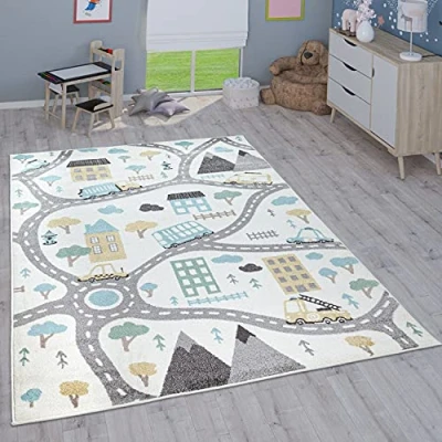 Image of Paco Home Children&#039;s Rug Child&#039;s Room Girls Boys Various Motifs And Sizes, Size:133x190 cm, Colour:Cream 3