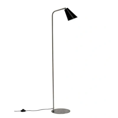 Image of Dyberg Larsen Oswald floor lamp, black/steel, height 135 cm