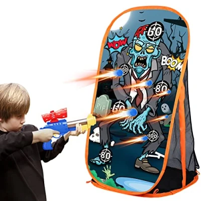 Image of Quanquer Shooting Game Targets Kids Boys Toys for Nerf Guns Zombie Target with Net Indoor Outdoor Garden Birthday Gifts 5 6 7 8 9 10+ Years Old Girls