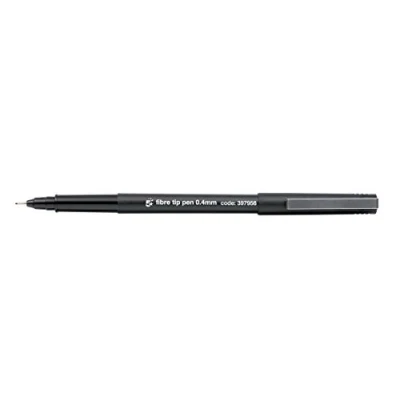 Image of Hainenko Fibre Tip Pen Medium 0.4mm Line Black [Pack of 12]