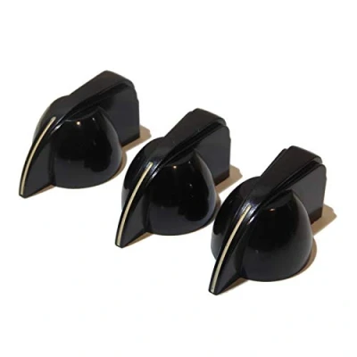 Image of Vintage Bakelite chicken head guitar/amplifier knobs 3x black tone or volume