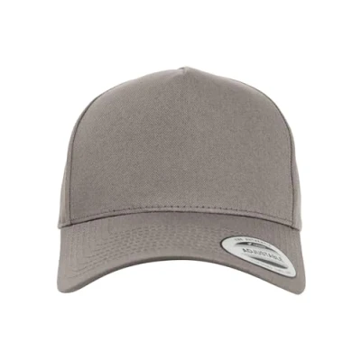 Image of Flexfit 5PANEL Curved Classic Snapback Cap, Size: One Size, Grey