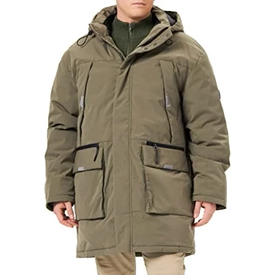 Image of TOM TAILOR Denim Men&#039;s 1032436 Parka, 10415 Dusty Olive Green, L