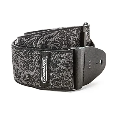 Image of Dunlop Jacquard Guitar Strap Black Thistle D6714