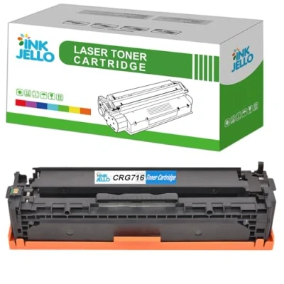 Image of Inkjello CRG 716 Toner Cartridge Replacement for Canon i SENSYS LBP5050 LBP5050N MF8030Cn MF8040Cn MF8050Cn MF8080Cw Cyan(1 Pack)