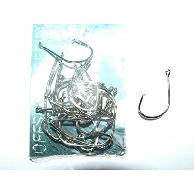 Image of FFT 25 x SPORTS CIRCLE HOOKS BAIT LURE JIG BOAT SEA COURSE FISHING 1/0 2/0 3/0 4/0 5/0 6/0 (5/0)