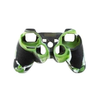 Image of OSTENT Camouflage Silicone Skin Case Cover Compatible for Sony PS2/3 Wireless/Wired Controller Color Green