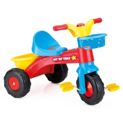 Image of Dolu My First Trike Padal Operated Ride on, Kids On Multicolored, Pedal with Baskets for Toys Ideal Children Ages 36 Months and Up