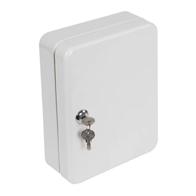 Image of Phoenix Safe Company Metal 93 Hook Key Box with Lock White