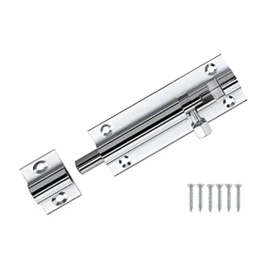 Image of TERF Door Bolt Polished Chrome Barrel Slide Lock Latch with Screws Ideal Locks for Internal and External Doors Bedroom Bathroom Toilet Shed Gate Cupboards Cabinets, 75mm / 3&#039;&#039;