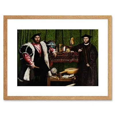 Image of Wee Blue Coo Painting Portrait Study Holbein Ambassadors Framed Wall Art Print