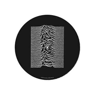 Image of Joy Division Turntable Record Slip Mat for Mixing, DJ Scratching and Home Listening (Unknown Pleasures Design) Official Merchandise, Black