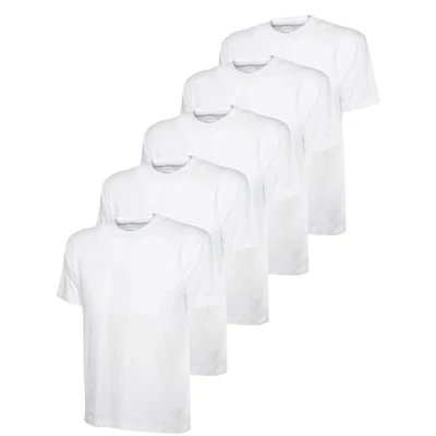Image of BRAND KRUZE Womens T Shirt Casual Cotton Regular Fit Plain Tee Crew Neck Top Short Sleeve KZLTS141 Tshirt White XL (5 Pack)