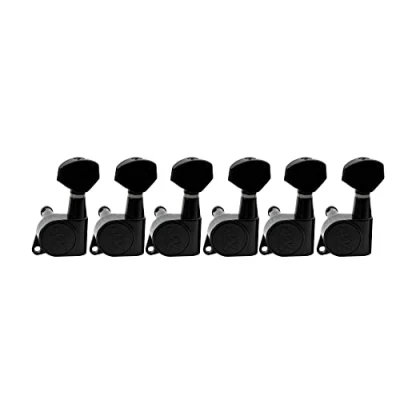 Image of Wilkinson WJN07 Left Handed 6 inline EZ LOK Guitar Tuners Machine Heads 19:1 Ratio Tuning Pegs Keys for Stratocaster Telecaster Electric Guitar, Black