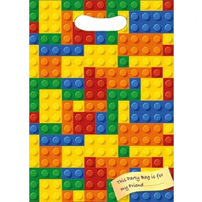 Image of MustBeBonkers 12 Party Bag Fillers &amp; Favours Bricks Bags with Handles Design. (Ideal for Children Aged 3 14) (Loot Bag, 12)