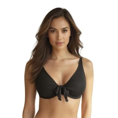 Image of Vivisence 3202 Underwired Non Padded Bikini Top Smooth Made in EU, Black,38DD