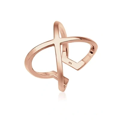 Image of Elli Ring Ladies Cross Basic Blogger Statement in 925 Sterling Silver