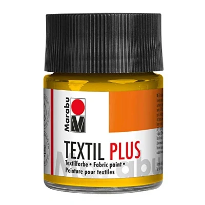 Image of Marabu Textil Plus Fabric Paint 50ml 021 Medium Yellow