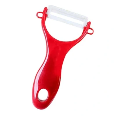 Image of ARA CHOICE Ceramic Blade Peeler Potato Carrot Parsnip Vegetable Fruit Cutter Sharp Cutlery Slicer Speed Tool Y Shaped Cooking Kitchen Accessories Gadgets UK (Red)