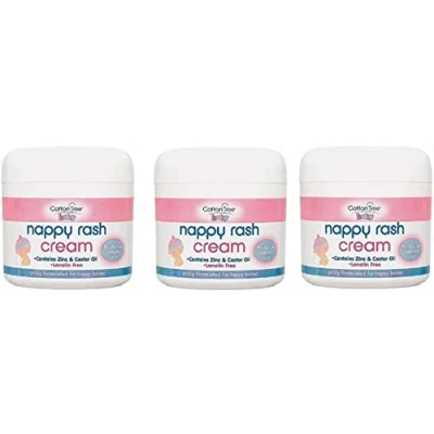 Image of Scotvision 3 x Nauge Nappy Rash cream Zinc &amp; Castor oil 200ml Lanolin Free ( Formerly Cotton Tree)