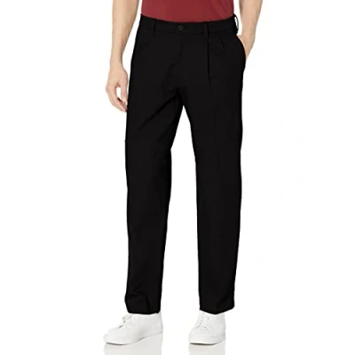 Image of Dockers Men&#039;s Classic Fit Signature Khaki 2.0 Pants Pleated Crease Casual, Black, 34W x 32L