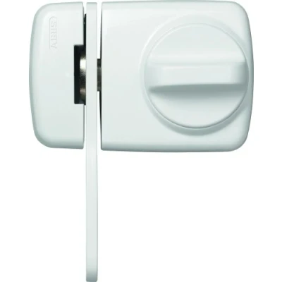 Image of ABUS 589256 7530 W Door Lock with Blocking Clip for Thin Doors White
