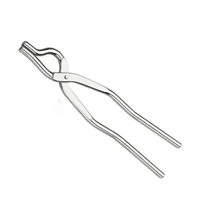 Image of Stainless Steel and Metal Half Shape Pakkad, Tong, Utensil Holder, Pakkad Tong Silver