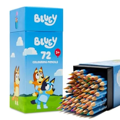 Image of Bluey Colouring Pencils for Kids 72 Box Set Children Aged 3+ Gifts