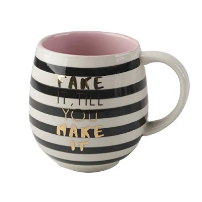 Image of Creative Tops Fake It Tulip Mug, Black/White,10 x 9.5 13.5 cm 5199933