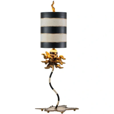 Image of Dominique 1 Light Table Lamp Gold Leaf, E27