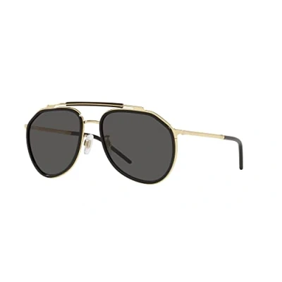 Image of Dolce&amp;Gabbana Unisex Sunglasses goldcoloured/black, Size: 57, Gold coloured/black