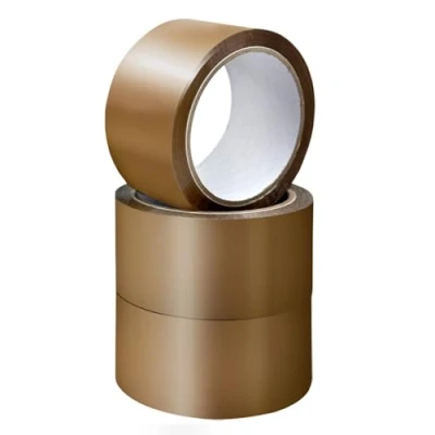 Image of K MART Packaging Tape, Industrial Brown Parcel Tape 3 Rolls With Low Noise 48mm X 66m, Secure Sticky For Box Packaging, Moving Boxes, Packing Strong House (3 rolls)