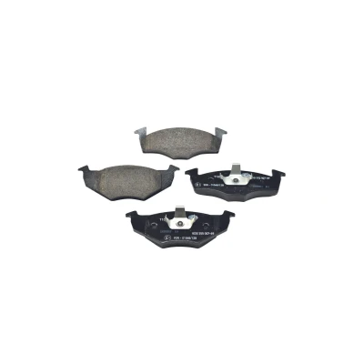Image of 6N0698151, 6N0698151C Brake pad set HELLA 8DB 355 007 891 not prepared for wear indicator VOLKSWAGEN: Polo IV Hatchback, Lupo / 3L