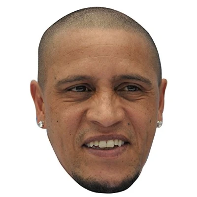 Image of FoxyPrinting ROBERTO CARLOS JB Footballer Fancy Dress Cardboard Celebrity Party Face Mask