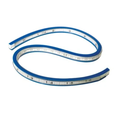 Image of Westcott TC 385 Flexible Curve Ruler, 40 cm, white/blue