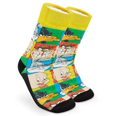 Image of LOONEY TUNES Space Jam Mens Slipper Socks, Warm Non Slip Gifts For Men