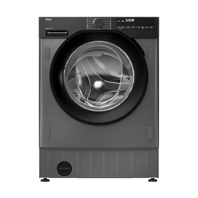 Image of HAIER Series 6 BHA6S69M6DB9RJ80 Integrated WiFi enabled 9 kg 1600 Spin Washing Machine, Black,Silver/Grey