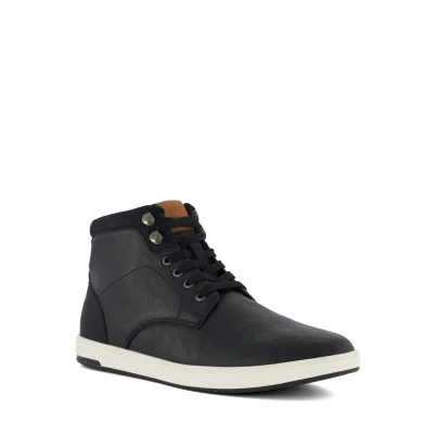 Image of Dune Mens Visited High Top Trainers Size UK 6 Flat Heel Black