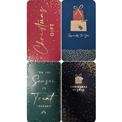 Image of YLAB 4 Glam Christmas Money Wallets &amp; Envelopes Eco Packaging, 16 x 9 cm