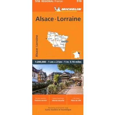 Image of Alsace Lorraine Michelin Regional Map 516 (Michelin Maps, 516)