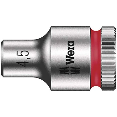 Image of Wera 05003502001 4.5 mm 8790 HMA Zyklop Socket with Hexagon Drive Silver